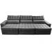 Sofá Retrátil e Reclinável 3,85m Cama inBox Big Star com SoftGel D40 Velupluma Cinza