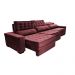 Sofá Retrátil e Reclinável 3,85m Cama inBox Big Star com SoftGel D40 Velupluma Vinho