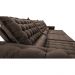 Sofá Retrátil e Reclinável 3,85m Molas Ensacadas Cama inBox Big Space com Bordado 3D Velusoft Café