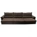 Sofá Retrátil e Reclinável 3,85m Molas Ensacadas Cama inBox Big Space com Bordado 3D Velusoft Café