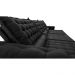 Sofá Retrátil e Reclinável 3,85m Molas Ensacadas Cama inBox Big Space com Bordado 3D Velusoft Preto