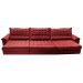 Sofá Retrátil e Reclinável 3,85m Molas Ensacadas Cama inBox Big Space com Bordado Velusoft Vermelho