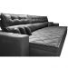Sofá Retrátil e Reclinável 4,12m Austin com Molas no Assento Tecido Suede Velusoft Preto