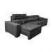 Sofá Retrátil e Reclinável 4,12m Austin com Molas no Assento Tecido Suede Velusoft Preto
