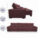 Sofá Retrátil e Reclinável 4,12m Austin com Molas no Assento Tecido Suede Velusoft Vinho
