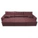 Sofá Retrátil e Reclinável 4,12m Austin com Molas no Assento Tecido Suede Velusoft Vinho