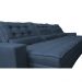 Sofá Retrátil e Reclinável 4,12m com Molas Ensacadas Cama Inbox Gold Tecido Suede Velusoft Azul