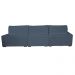 Sofá Retrátil e Reclinável 4,12m com Molas Ensacadas Cama Inbox Gold Tecido Suede Velusoft Azul