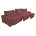 Sofá Retrátil e Reclinável 4,12m com Molas Ensacadas Cama Inbox Gold Tecido Suede Velusoft Vermelho