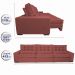 Sofá Retrátil e Reclinável 4,12m com Molas Ensacadas Cama Inbox Gold Tecido Suede Velusoft Vermelho