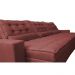 Sofá Retrátil e Reclinável 4,12m com Molas Ensacadas Cama Inbox Gold Tecido Suede Velusoft Vermelho
