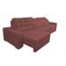 Sofá Retrátil e Reclinável 4,12m com Molas Ensacadas Cama Inbox Gold Tecido Suede Velusoft Vermelho