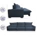 Sofá Retrátil e Reclinável 4,12m com Molas Ensacadas Cama Inbox Soft Tecido Suede Velusoft Azul