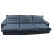 Sofá Retrátil e Reclinável 4,12m com Molas Ensacadas Cama Inbox Soft Tecido Suede Velusoft Azul