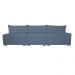 Sofá Retrátil e Reclinável 4,12m com Molas Ensacadas Cama Inbox Soft Tecido Suede Velusoft Azul
