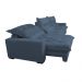 Sofá Retrátil e Reclinável 4,12m com Molas Ensacadas Cama Inbox Soft Tecido Suede Velusoft Azul