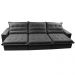 Sofá Retrátil e Reclinável 4,12m com Molas Ensacadas Cama Inbox Soft Tecido Suede Velusoft Preto