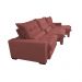 Sofá Retrátil e Reclinável 4,12m com Molas Ensacadas Cama Inbox Soft Tecido Suede Velusoft Vermelho