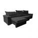 Sofá Retrátil e Reclinável 4,15m Cama inBox Big Fresh com SoftGel D40 Velupluma Preto