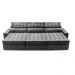 Sofá Retrátil e Reclinável 4,15m Cama inBox Big Puffer com SoftGel D40 Velupluma Cinza