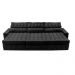 Sofá Retrátil e Reclinável 4,15m Cama inBox Big Puffer com SoftGel D40 Velupluma Preto
