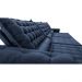Sofá Retrátil e Reclinável 4,15m Molas Ensacadas Cama inBox Big Space com Bordado 3D Velusoft Azul