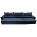 Sofá Retrátil e Reclinável 4,15m Molas Ensacadas Cama inBox Big Space com Bordado 3D Velusoft Azul