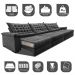 Sofá Retrátil e Reclinável 4,15m Molas Ensacadas Cama inBox Big Space com Bordado 3D Velusoft Cinza