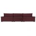 Sofá Retrátil e Reclinável 4,15m Molas Ensacadas Cama inBox Big Space com Bordado 3D Velusoft Vinho