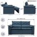 Sofá Retrátil e Reclinável Cama inBox Compact 1,50m Tecido Suede Velusoft Azul
