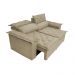 Sofá Retrátil e Reclinável Cama inBox Compact 1,50m Tecido Suede Velusoft Bege