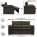 Sofá Retrátil e Reclinável Cama inBox Compact 1,50m Tecido Suede Velusoft Café