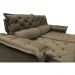 Sofá Retrátil e Reclinável Cama inBox Compact 1,50m Tecido Suede Velusoft Castor