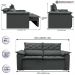 Sofá Retrátil e Reclinável Cama inBox Compact 1,50m Tecido Suede Velusoft Cinza