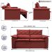 Sofá Retrátil e Reclinável Cama inBox Compact 1,50m Tecido Suede Velusoft Vermelho
