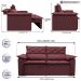 Sofá Retrátil e Reclinável Cama inBox Compact 1,50m Tecido Suede Velusoft Vinho
