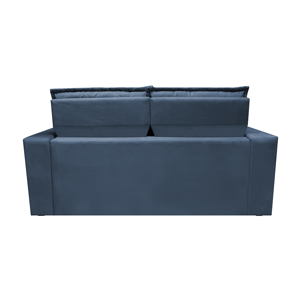 Sofá Retrátil e Reclinável Cama inBox Slim 1,50m Tecido Suede Velusoft Azul