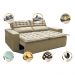 Sofá Retrátil e Reclinável Cama inBox Slim 1,50m Tecido Suede Velusoft Bege