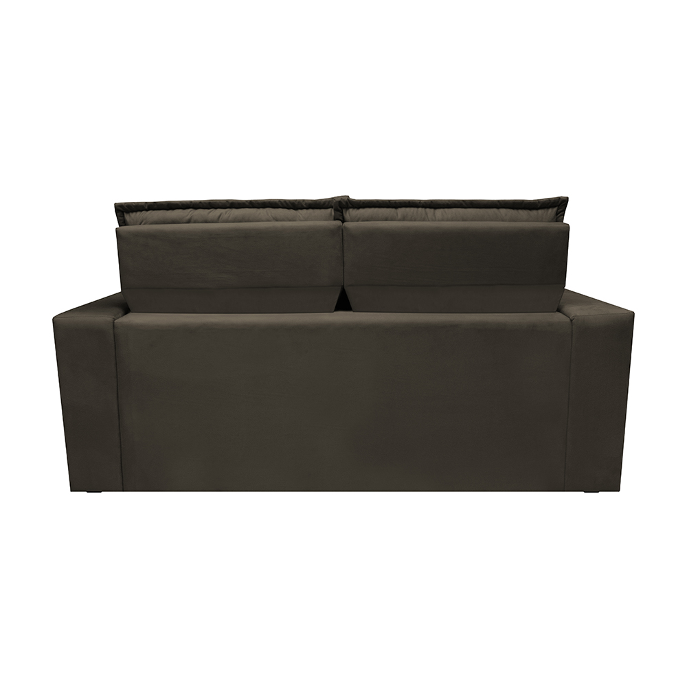 Sofá Retrátil e Reclinável Cama inBox Slim 1,50m Tecido Suede Velusoft Café
