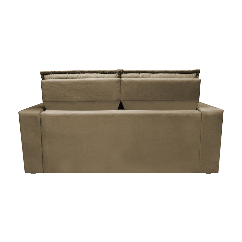 Sofá Retrátil e Reclinável Cama inBox Slim 1,50m Tecido Suede Velusoft Castor