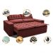 Sofá Retrátil e Reclinável Cama inBox Slim 1,50m Tecido Suede Velusoft Vermelho