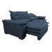 Sofá Retrátil e Reclinável Molas Ensacadas Cama inBox Botonê 2,12m Espuma Viscoelástico Suede Azul