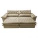 Sofá Retrátil e Reclinável Molas Ensacadas Cama inBox Botonê 2,12m Espuma Viscoelástico Suede Bege