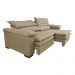 Sofá Retrátil e Reclinável Molas Ensacadas Cama inBox Botonê 2,12m Espuma Viscoelástico Suede Bege