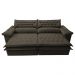 Sofá Retrátil e Reclinável Molas Ensacadas Cama inBox Botonê 2,12m Espuma Viscoelástico Suede Café