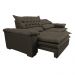 Sofá Retrátil e Reclinável Molas Ensacadas Cama inBox Botonê 2,12m Espuma Viscoelástico Suede Café
