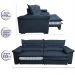 Sofá Retrátil e Reclinável Molas Ensacadas Cama inBox Botonê 2,32m Espuma Viscoelástico Suede Azul