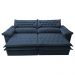 Sofá Retrátil e Reclinável Molas Ensacadas Cama inBox Botonê 2,32m Espuma Viscoelástico Suede Azul