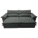 Sofá Retrátil e Reclinável Molas Ensacadas Cama inBox Botonê 2,32m Espuma Viscoelástico Suede Cinza