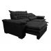 Sofá Retrátil e Reclinável Molas Ensacadas Cama inBox Botonê 2,32m Espuma Viscoelástico Suede Preto